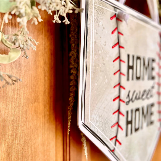 Baseball Home Sweet Home Door Hanger