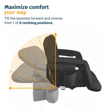 Reclining Stadium Seat with Armrests