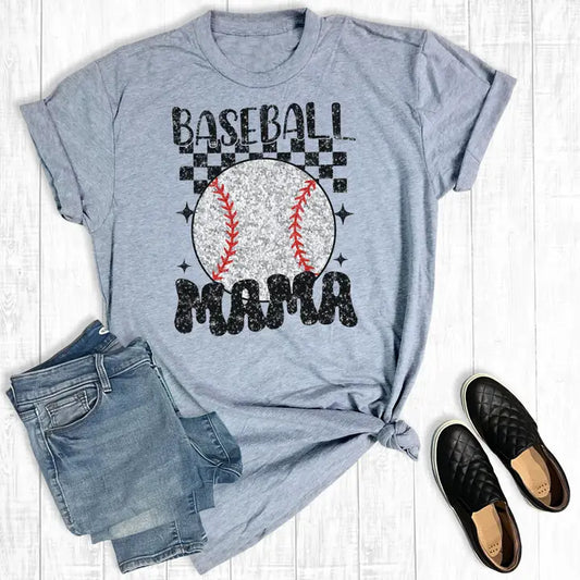 Retro Baseball Mama Graphic Tee