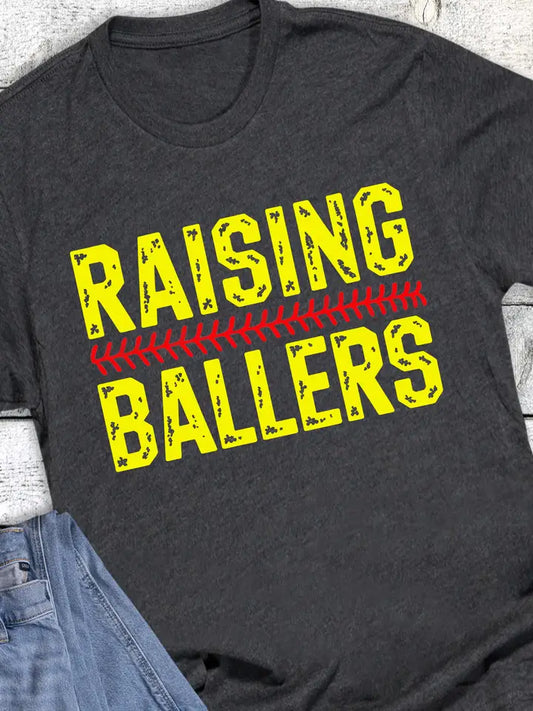 Softball Raising Ballers Graphic Tee