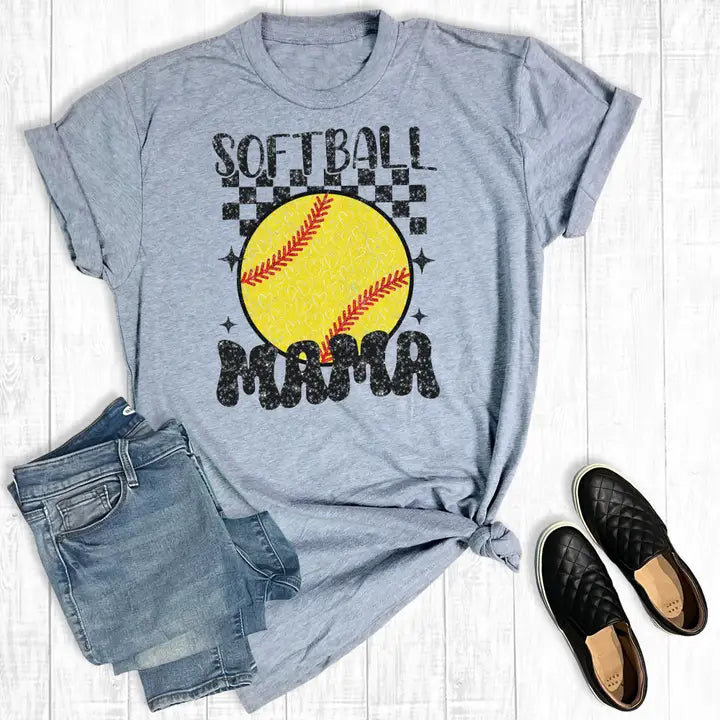 Retro Softball Mama T